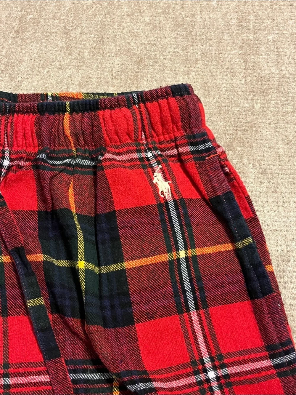 Polo Ralph Lauren Red Plaid Pajama Pants Medium Cotton Lounge